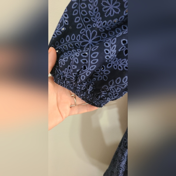 Maternity Busem Navy Dress Shirt Size Large - Picture 4 of 13